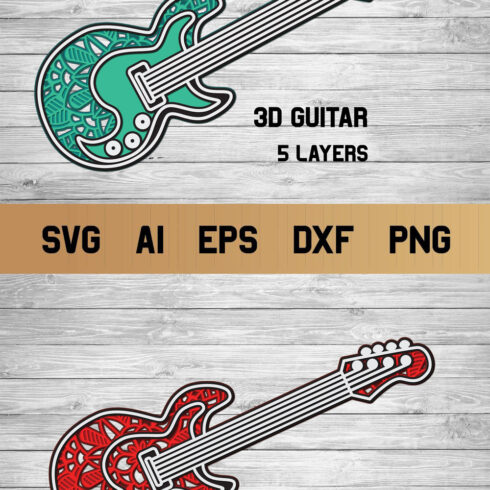 Guitar SVG 3d Layered | Music SVG Cut File | Electric Guitar | Master ...