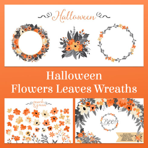 Halloween prints with leaves.
