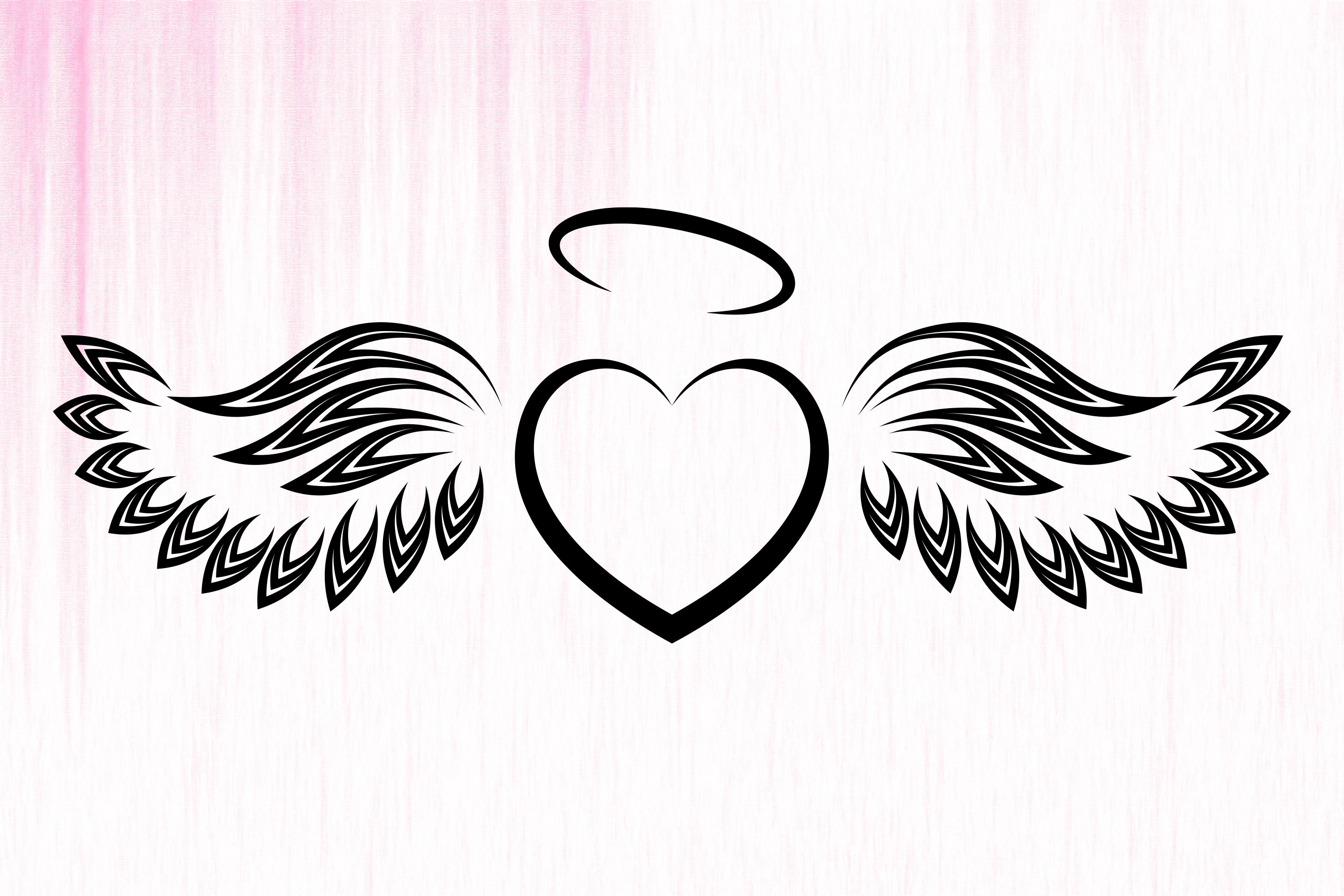 Heart with angel wings preview.
