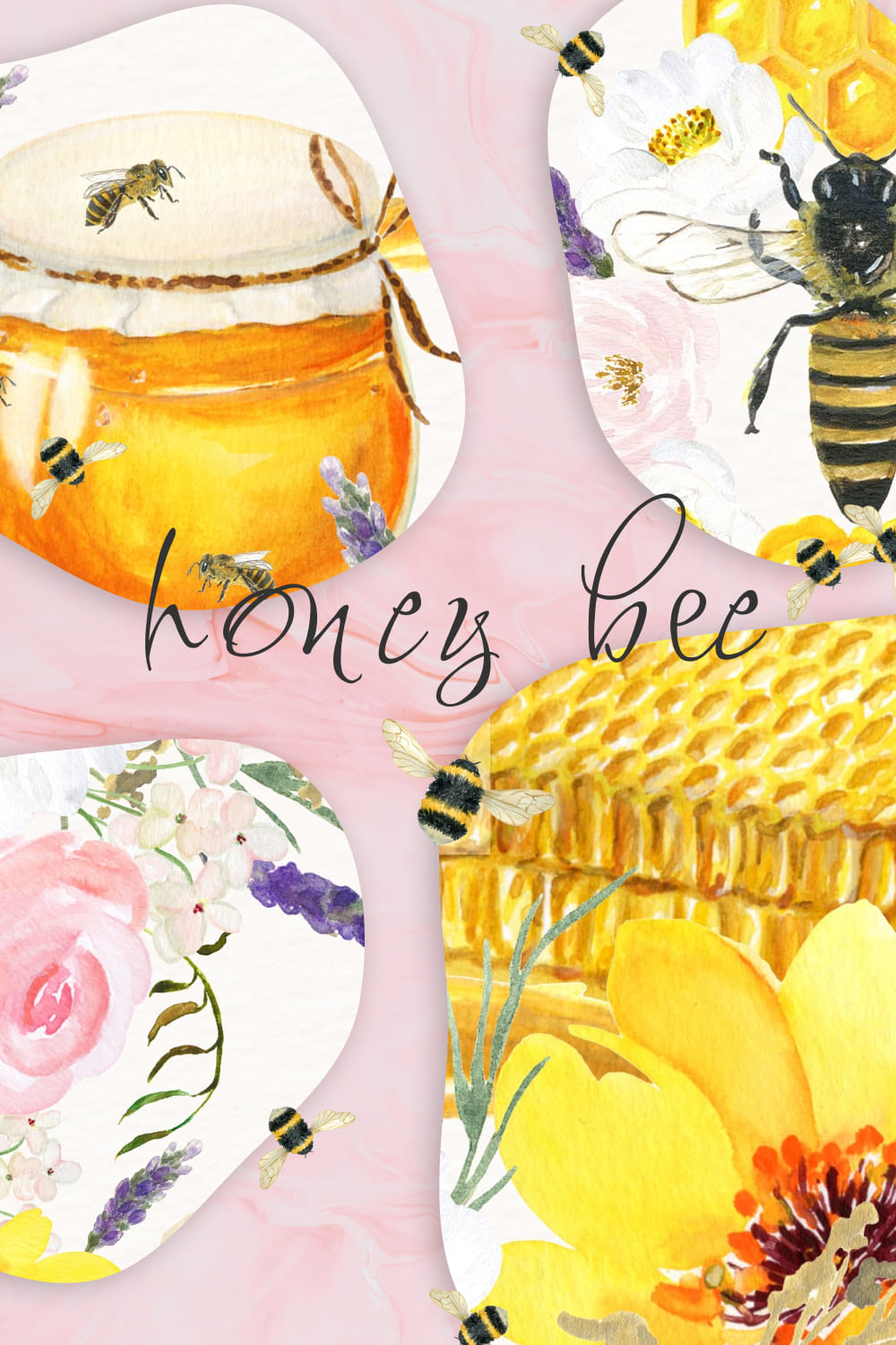 Honey Bee Watercolor Images - Pinterest Image Preview.