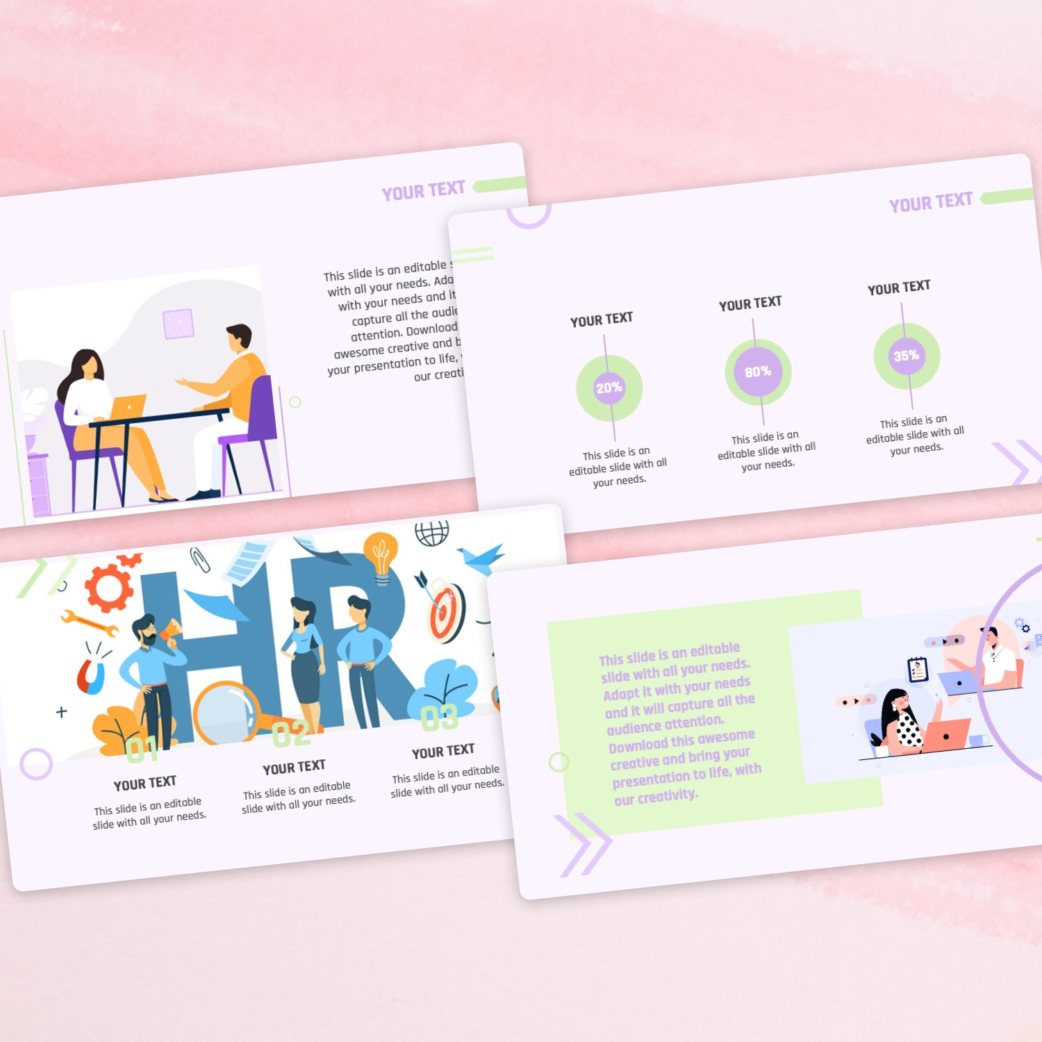 Prints of HR powerpoint template.