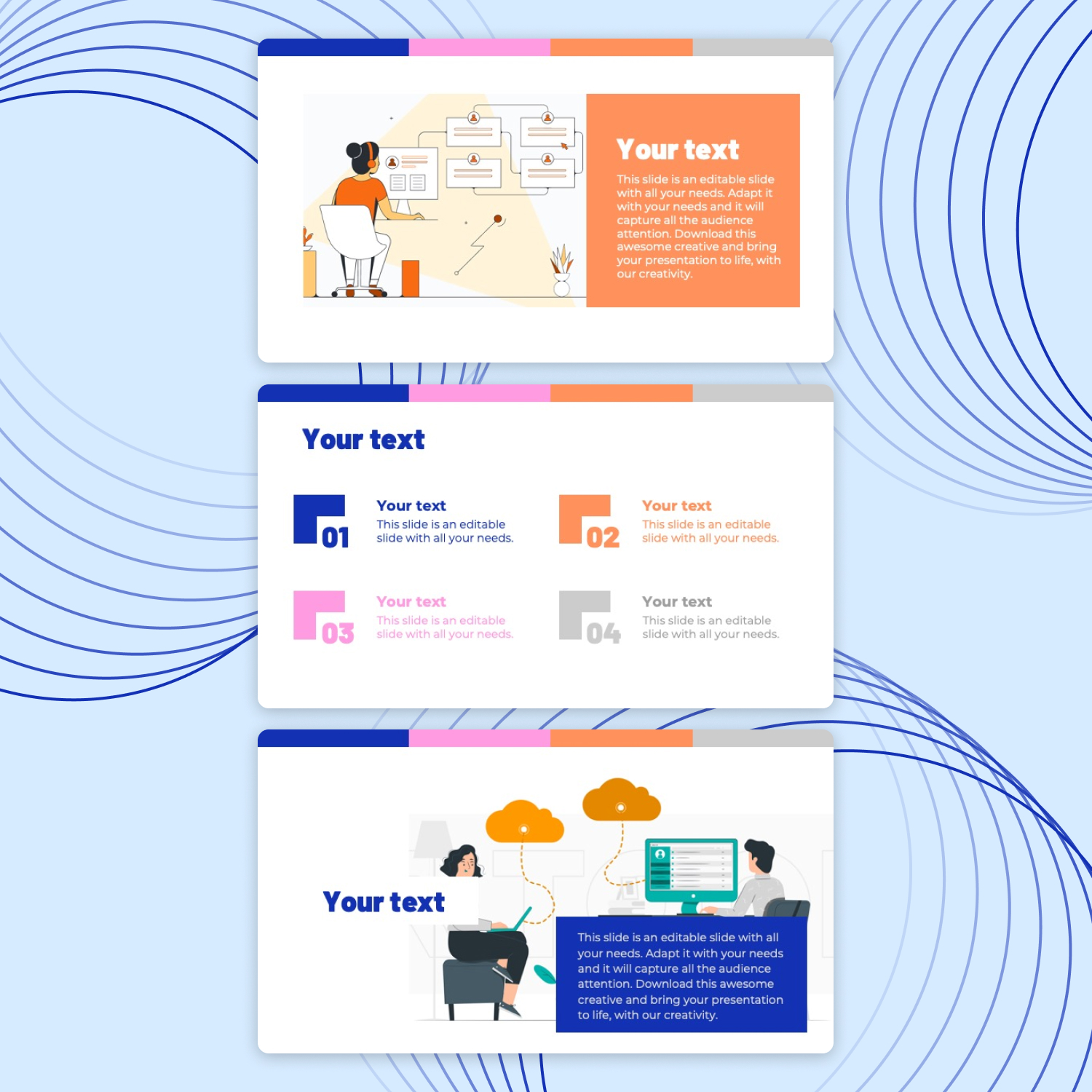 Human resource powerpoint template preview.
