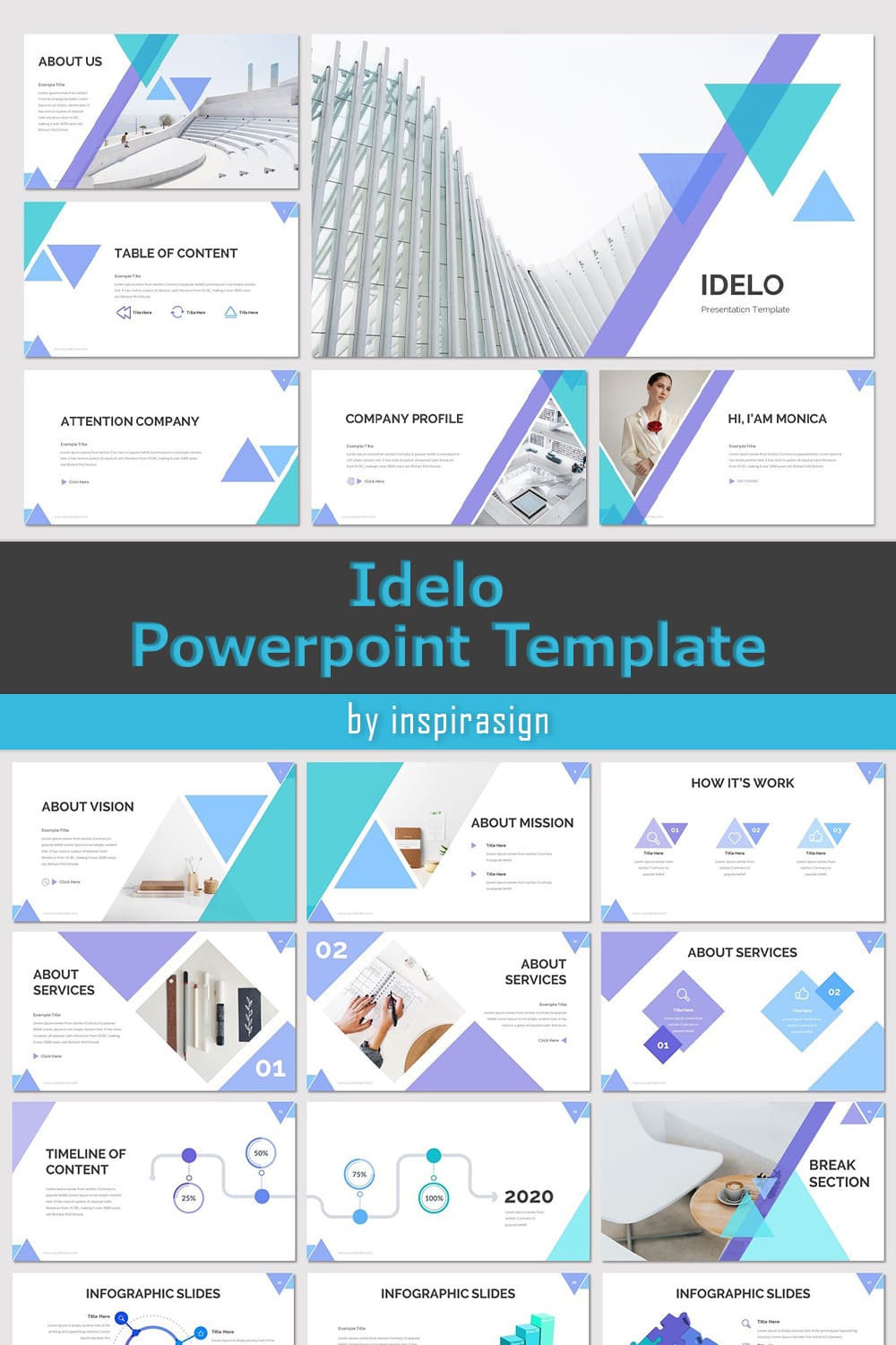 Idelo - PowerPoint Template pinterest image.