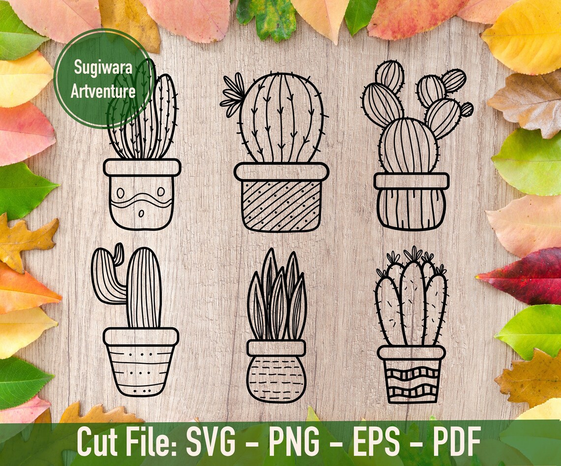 Interesting prints with flowerpots and folds of multi-colored leaves.