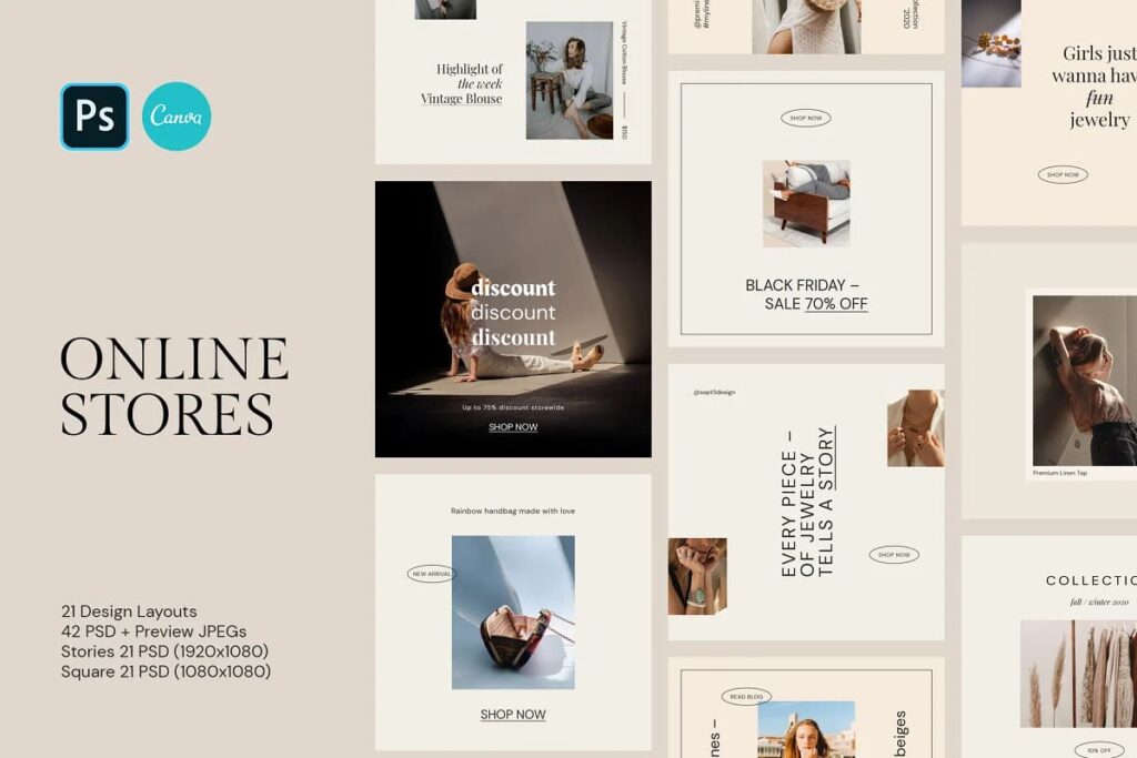 Instagram BUNDLE - Canva & PS – MasterBundles