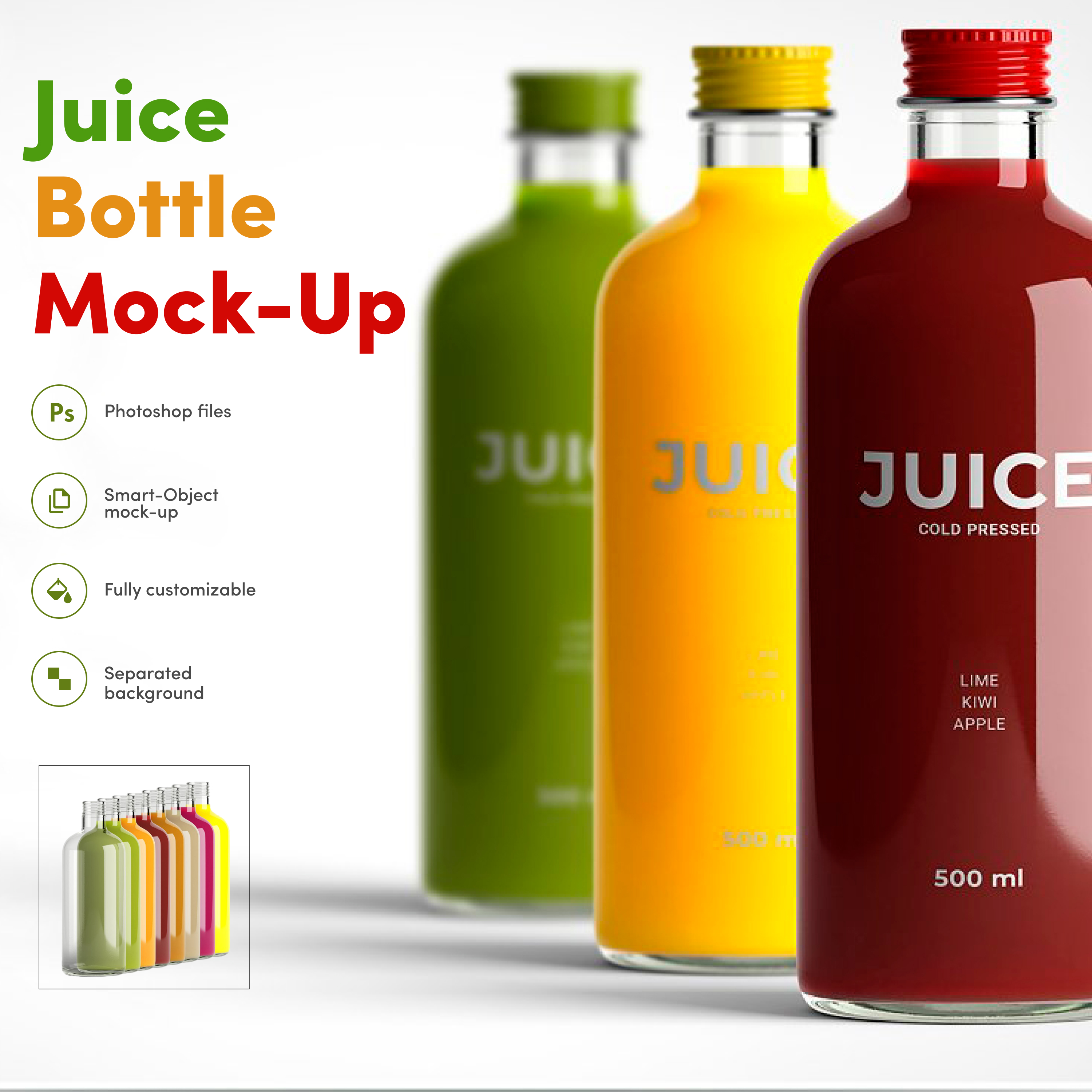 Clear Plastic Juice Jug Mockup - Free Download Images High Quality