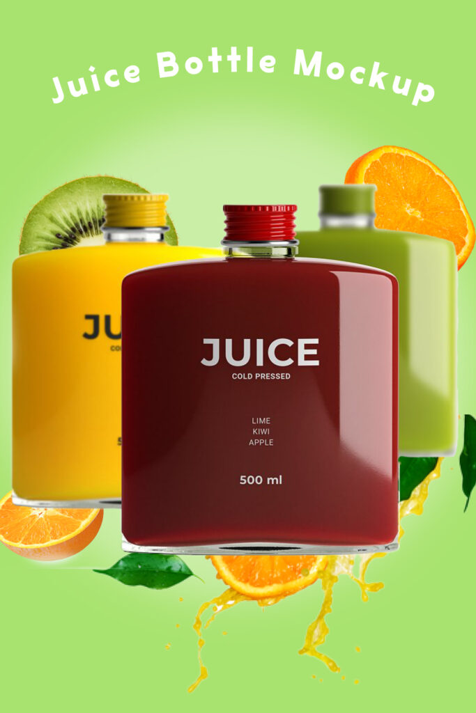 Square Juice Bottle Mockup Templates – Masterbundles