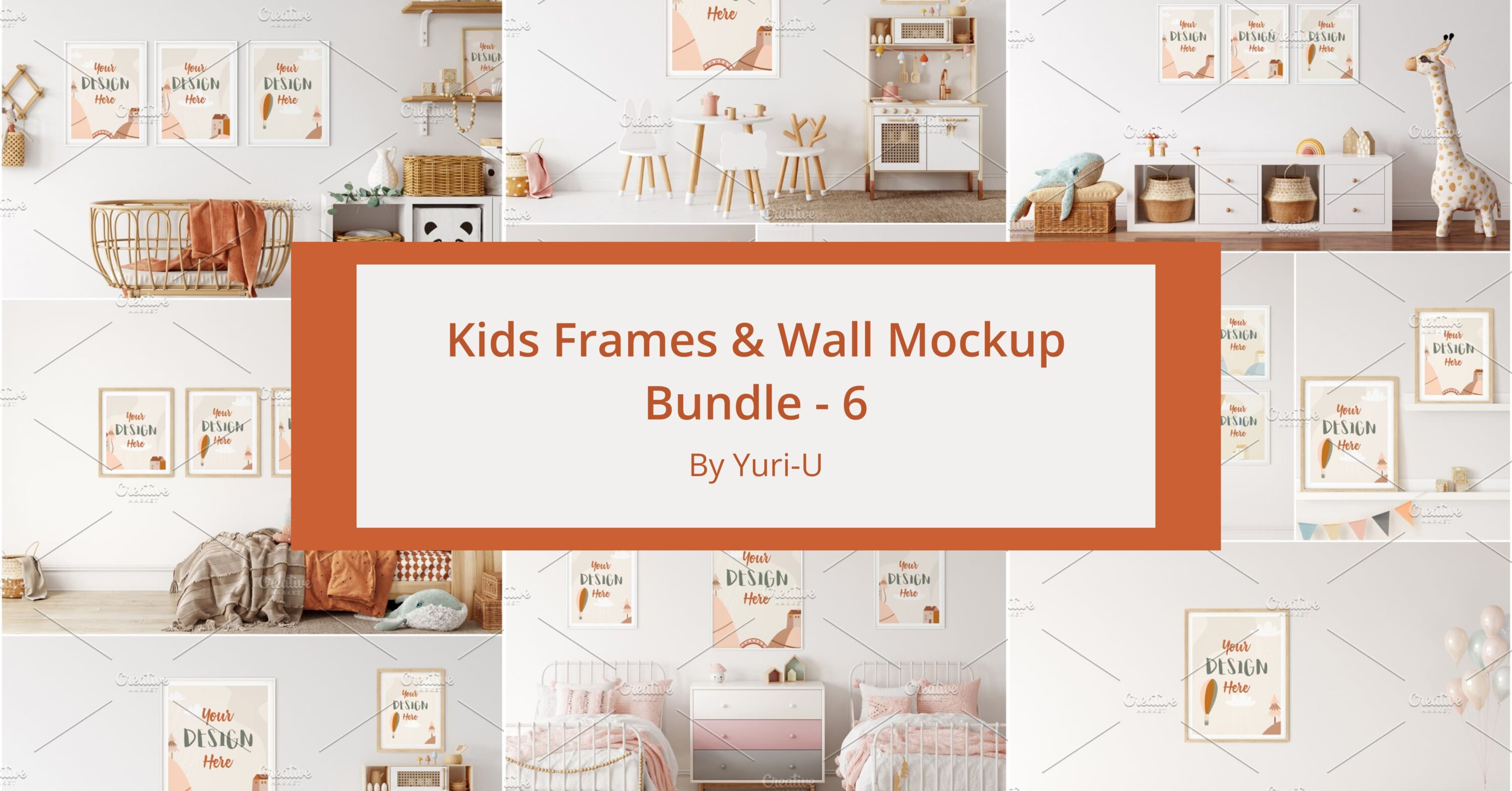 Kids Frames & Wall Mockup Bundle - 6 facebook image.