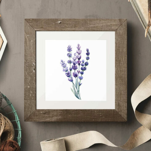 Lavender Flowers Watercolor, Clipart | Master Bundles