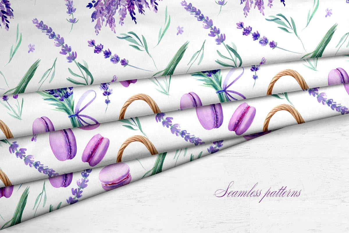 lavender watercolor patterns.