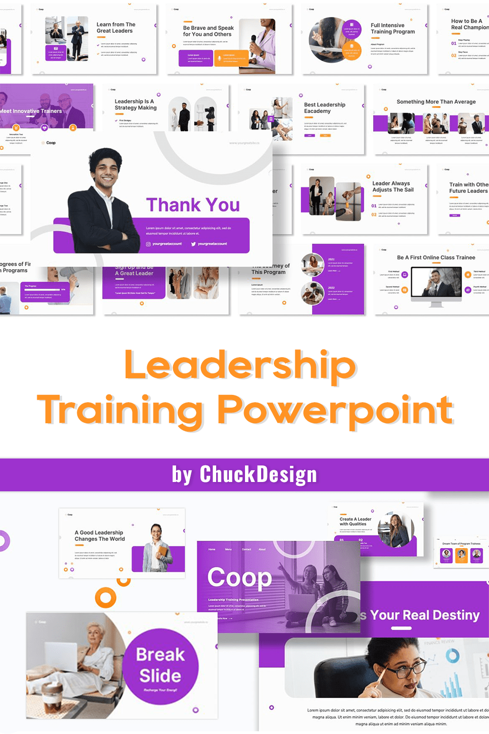 Leadership Training PowerPoint pinterest image.