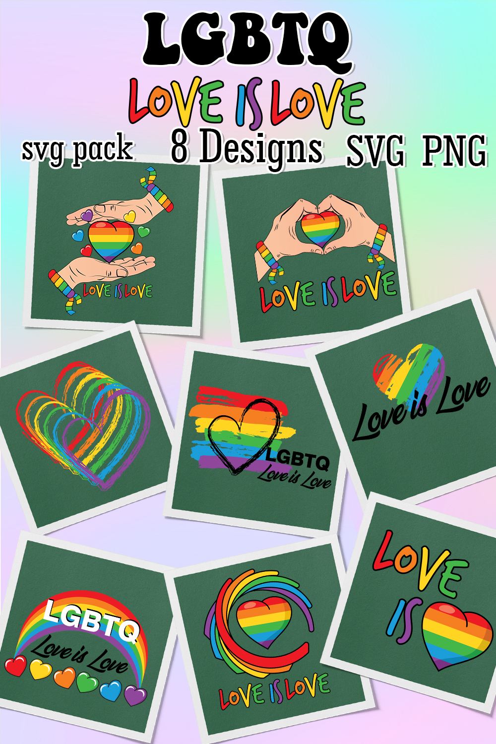 LGBTQ love is love svg of pinterest.