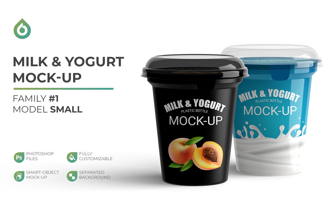 Great packaging for yogurt in different colors.