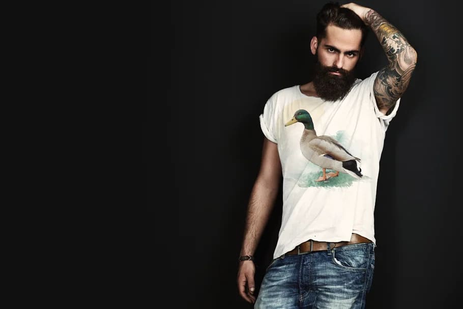 mallard duck illustration for t-shirt design.