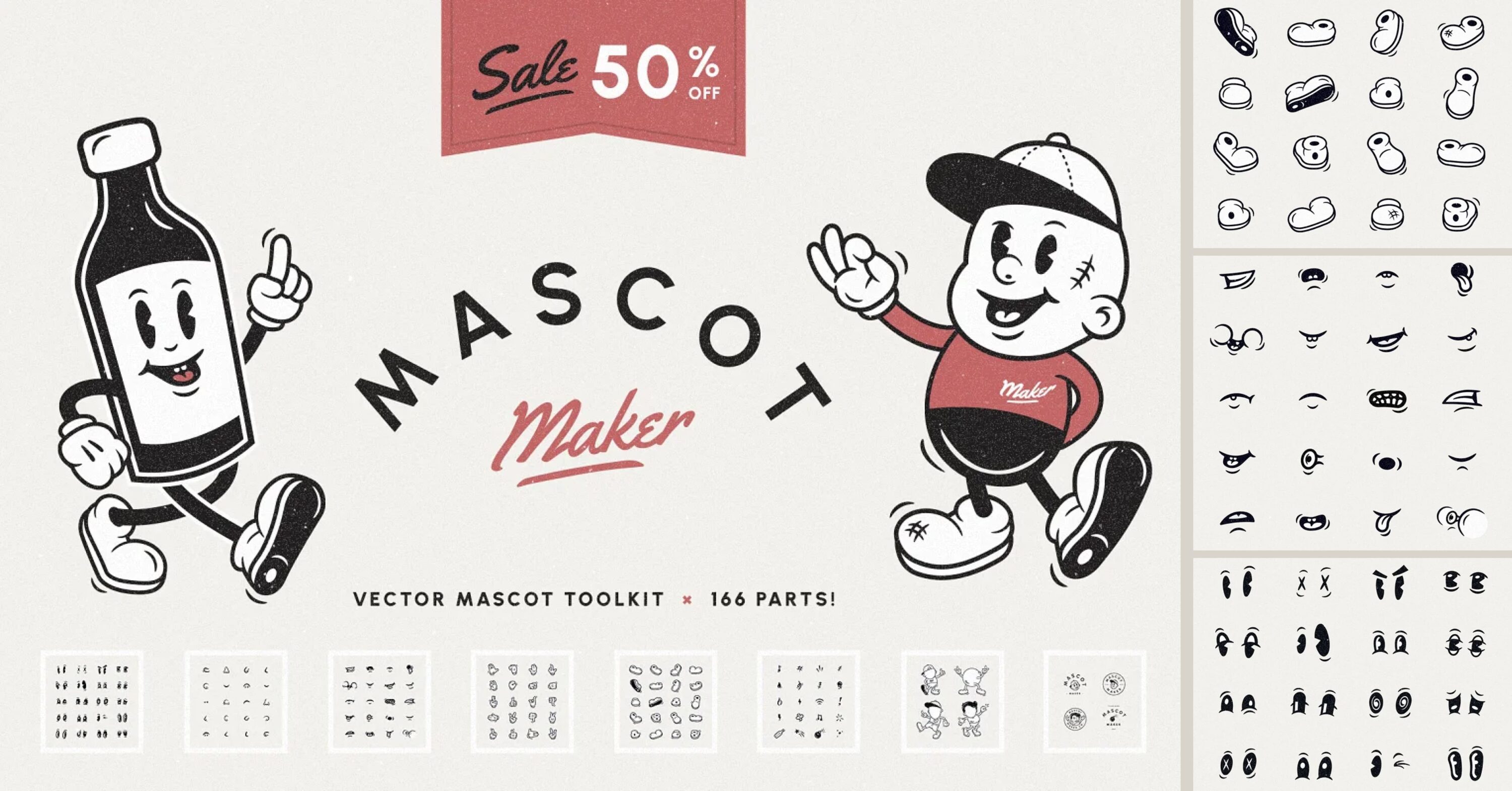 Mascot Maker: Vector Mega Bundle facebook image.