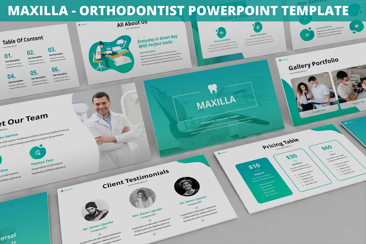 Maxilla - Orthodontist PowerPoint facebook image.
