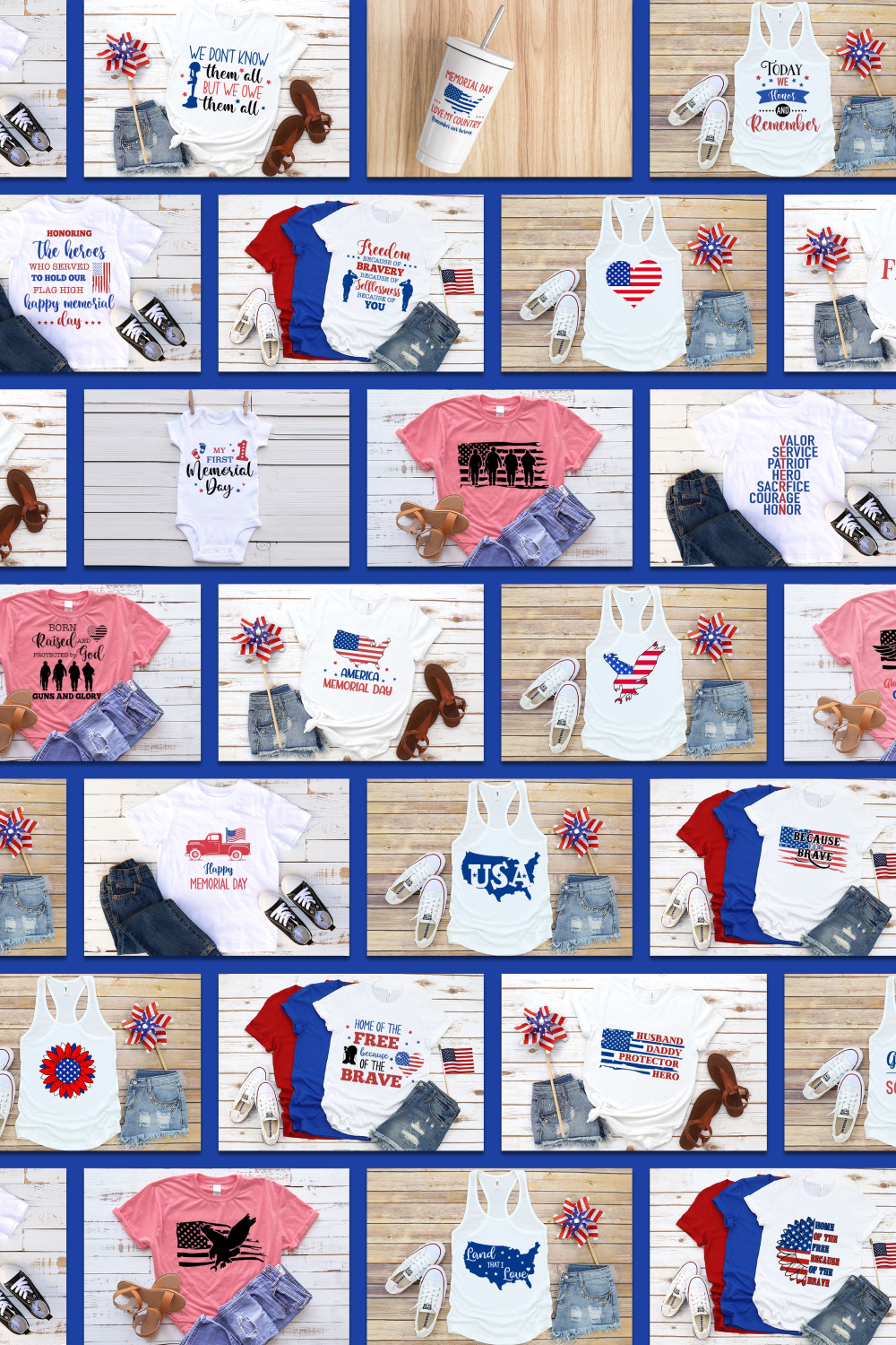 Unique prints on the theme of American patriotism.