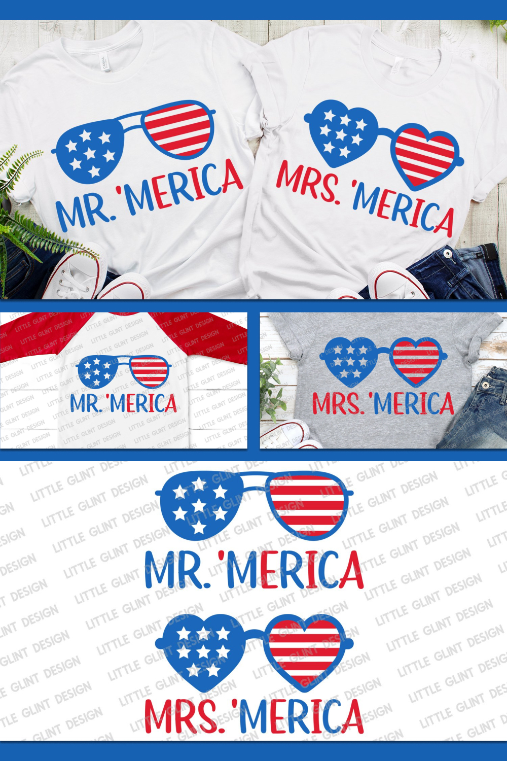 Stylish clothes with patriotic style.