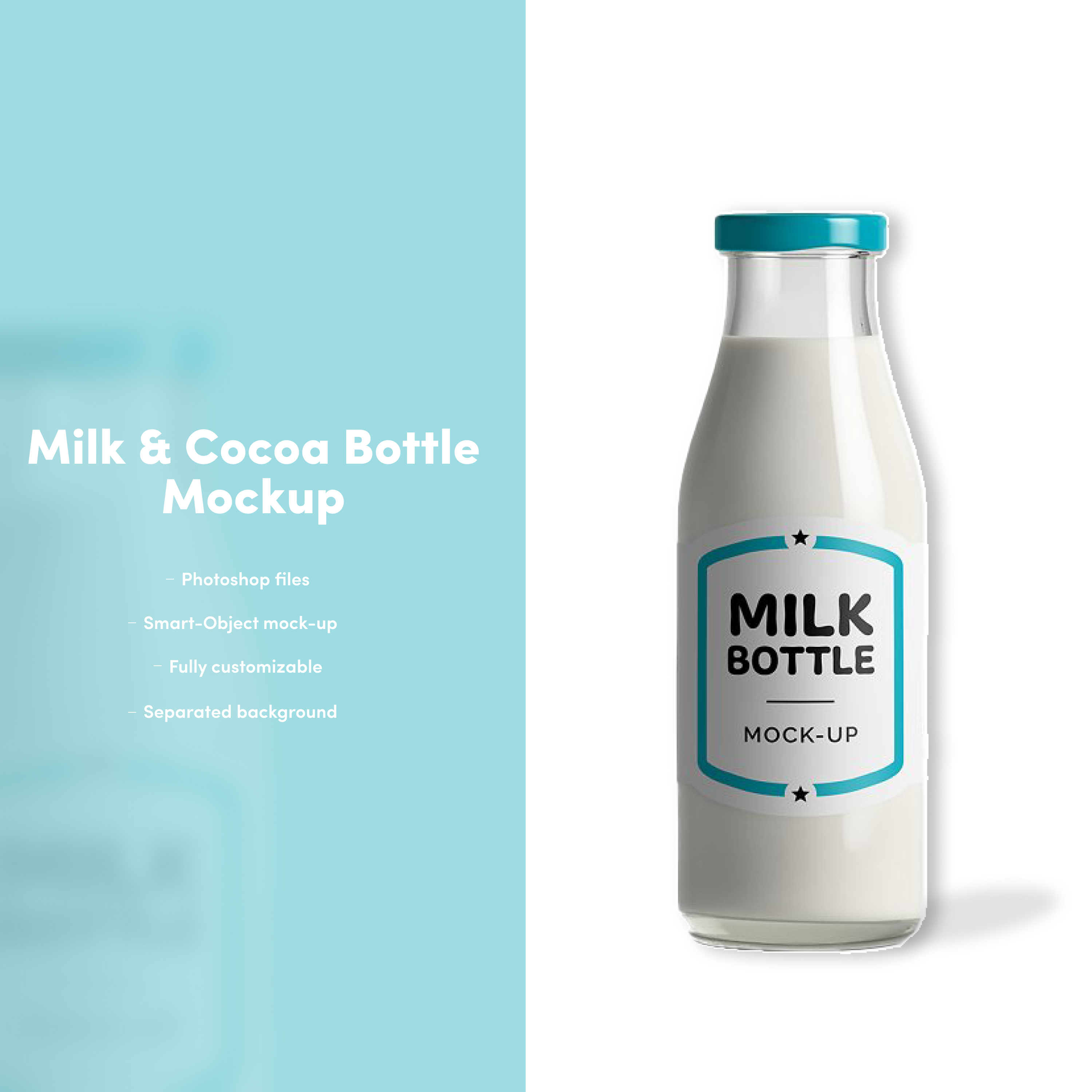 Milk cocoa mockup preview.