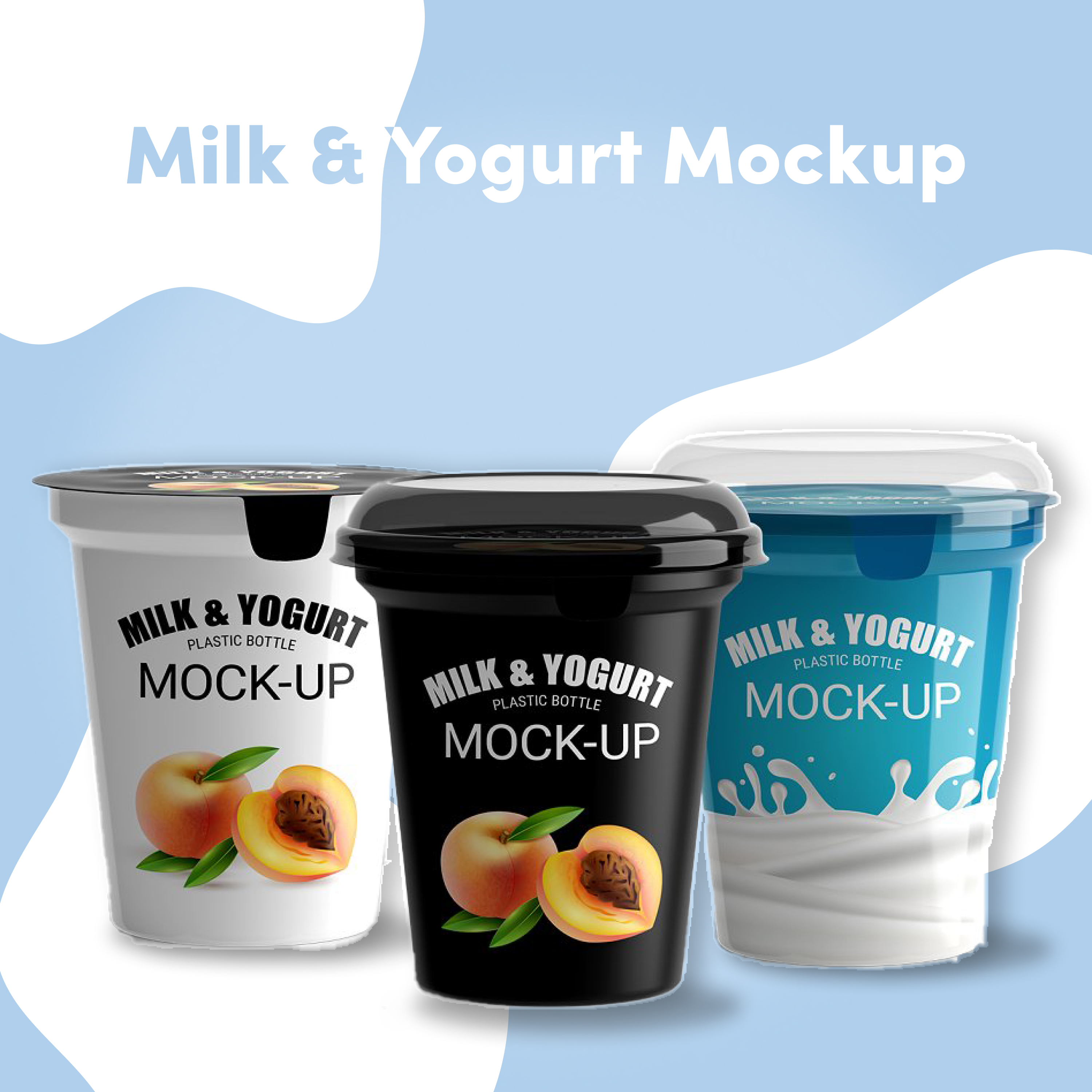 Milk yogurt mockup preview.