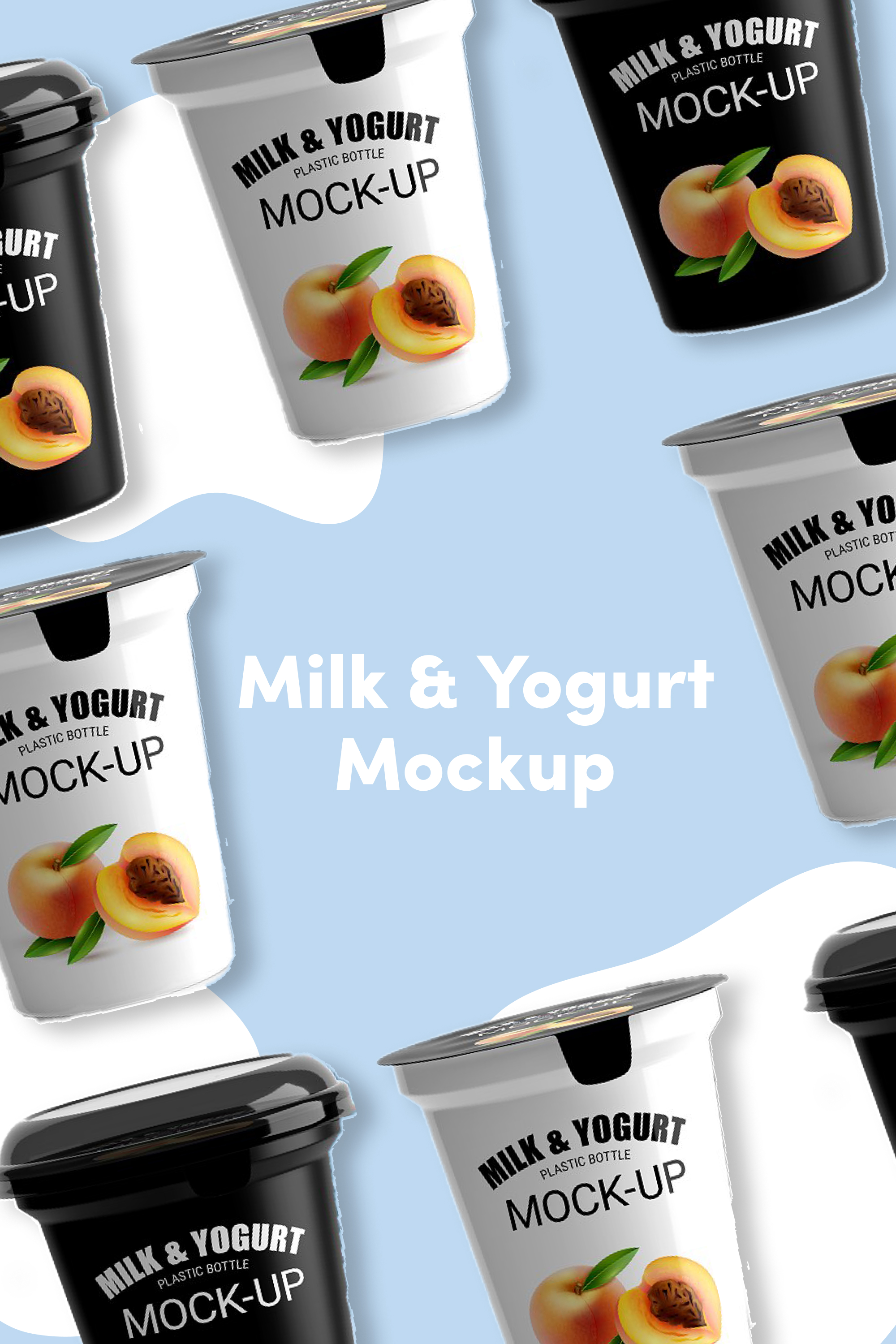 Milk yogurt mockup of pinterest.