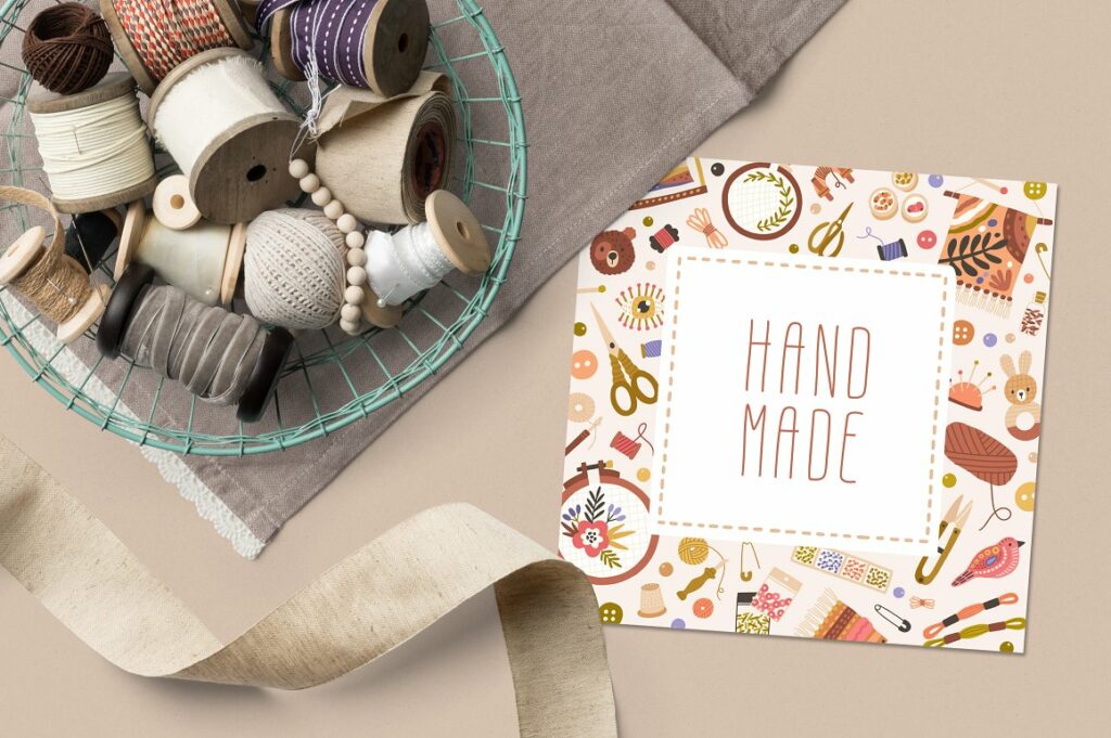 Embroidery Set And Card Template – MasterBundles