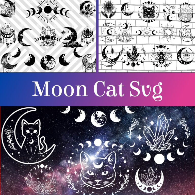 Moon Vibes Svg Over 100 Images , Crystal Moon Svg, Moon Phase Svg, Moon