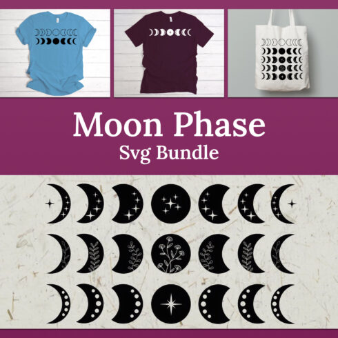 Moon phase bundle prints preview.