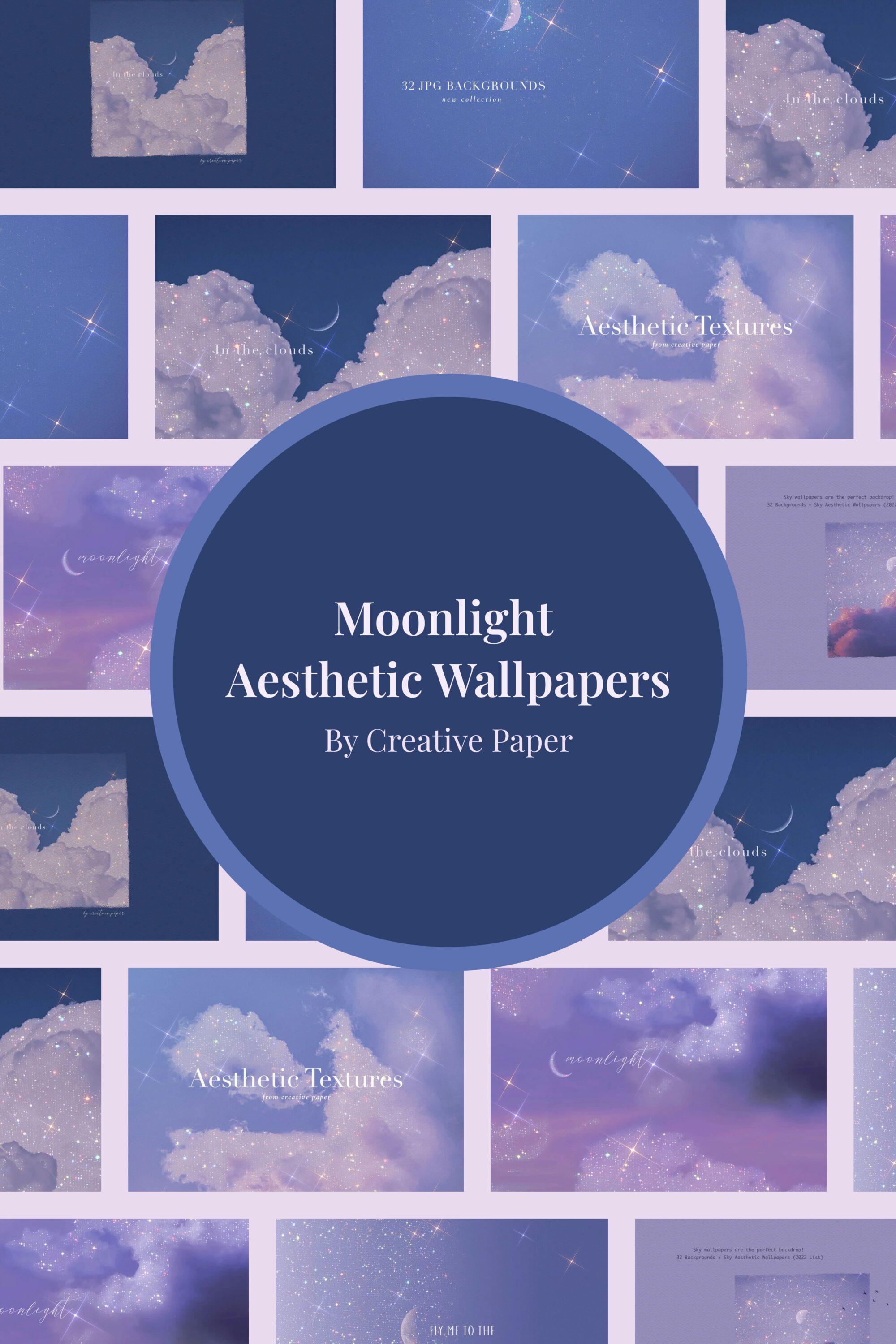 Moonlight Aesthetic Wallpapers pinterest image.