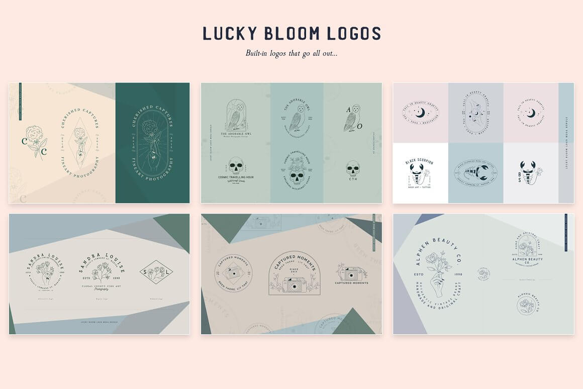 Built-in logos of Lucky bloom logos.