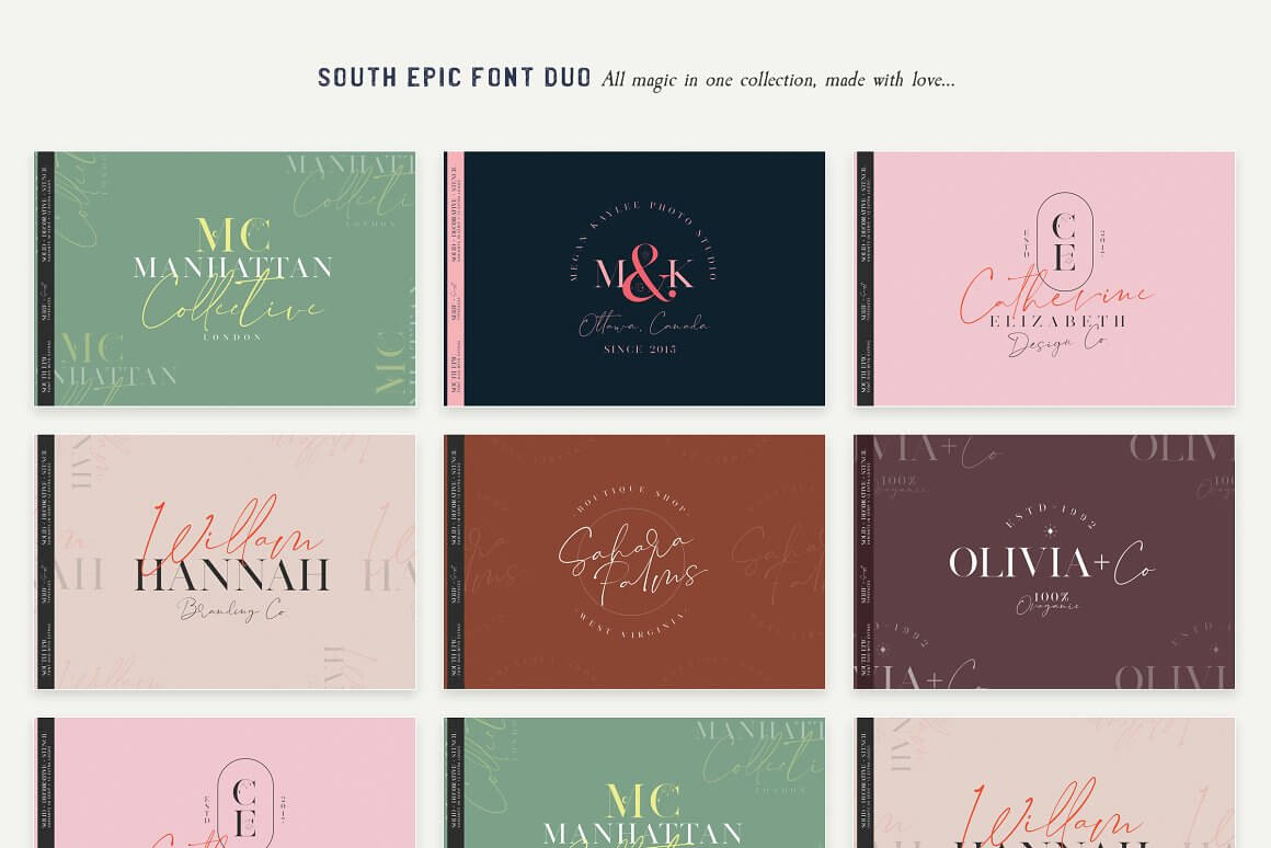 South epic font duo in one collection.