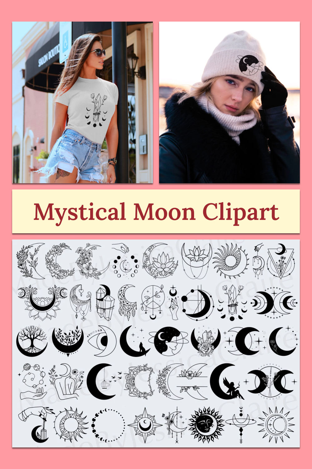 mMystical moon clipart prints of pinterest.