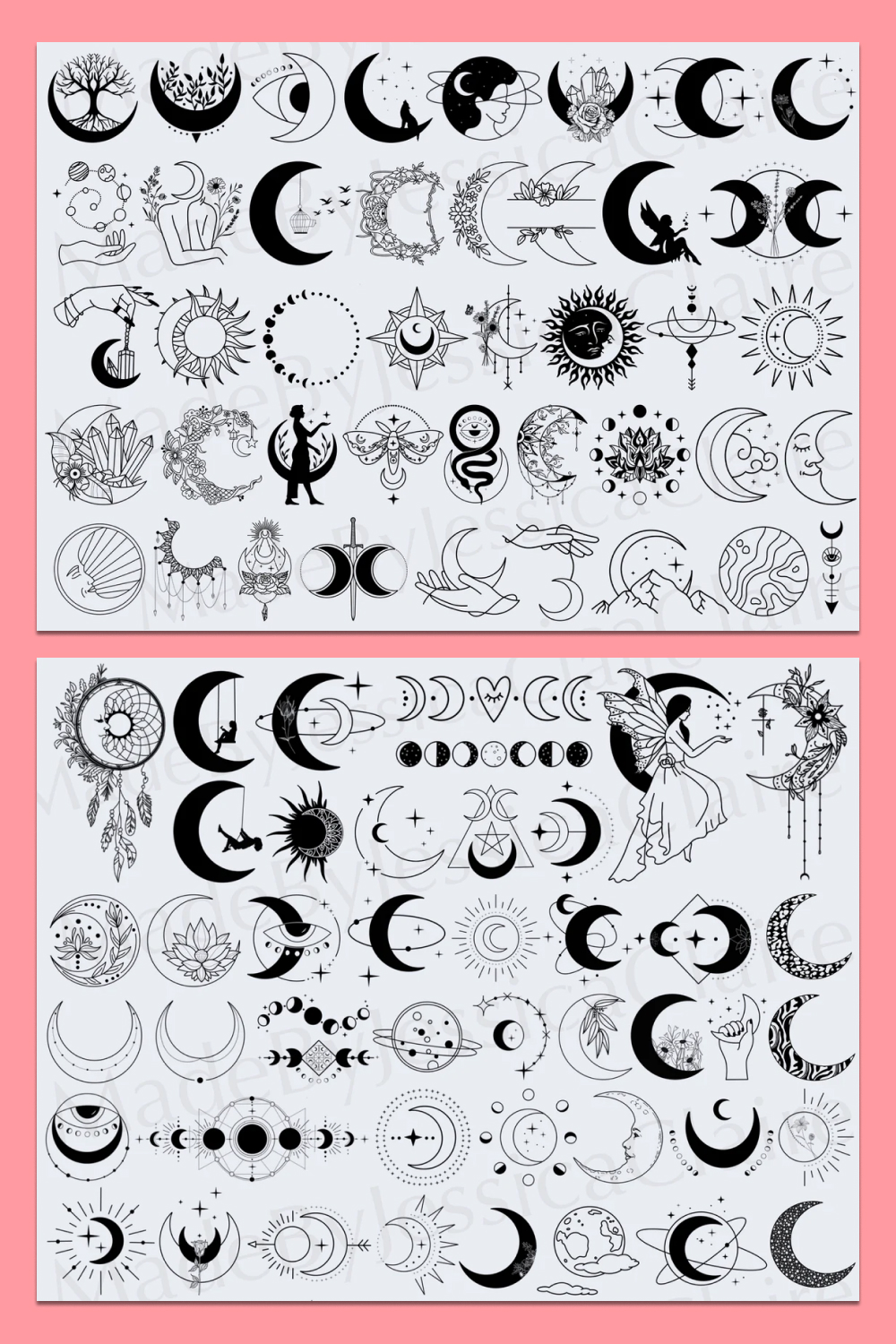 Different crescents and their use in prints.