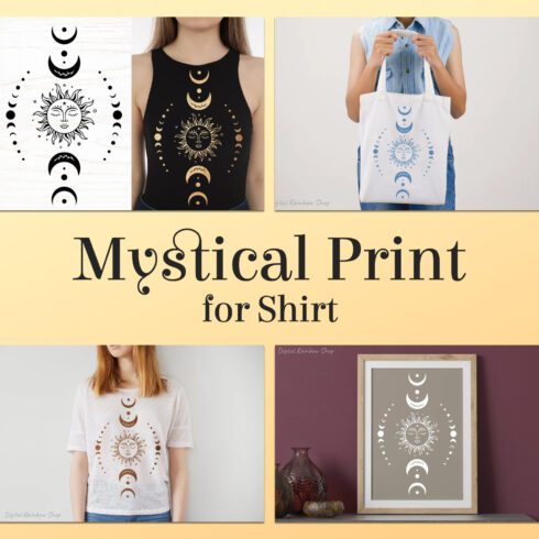 Mystical preview print for shirt.