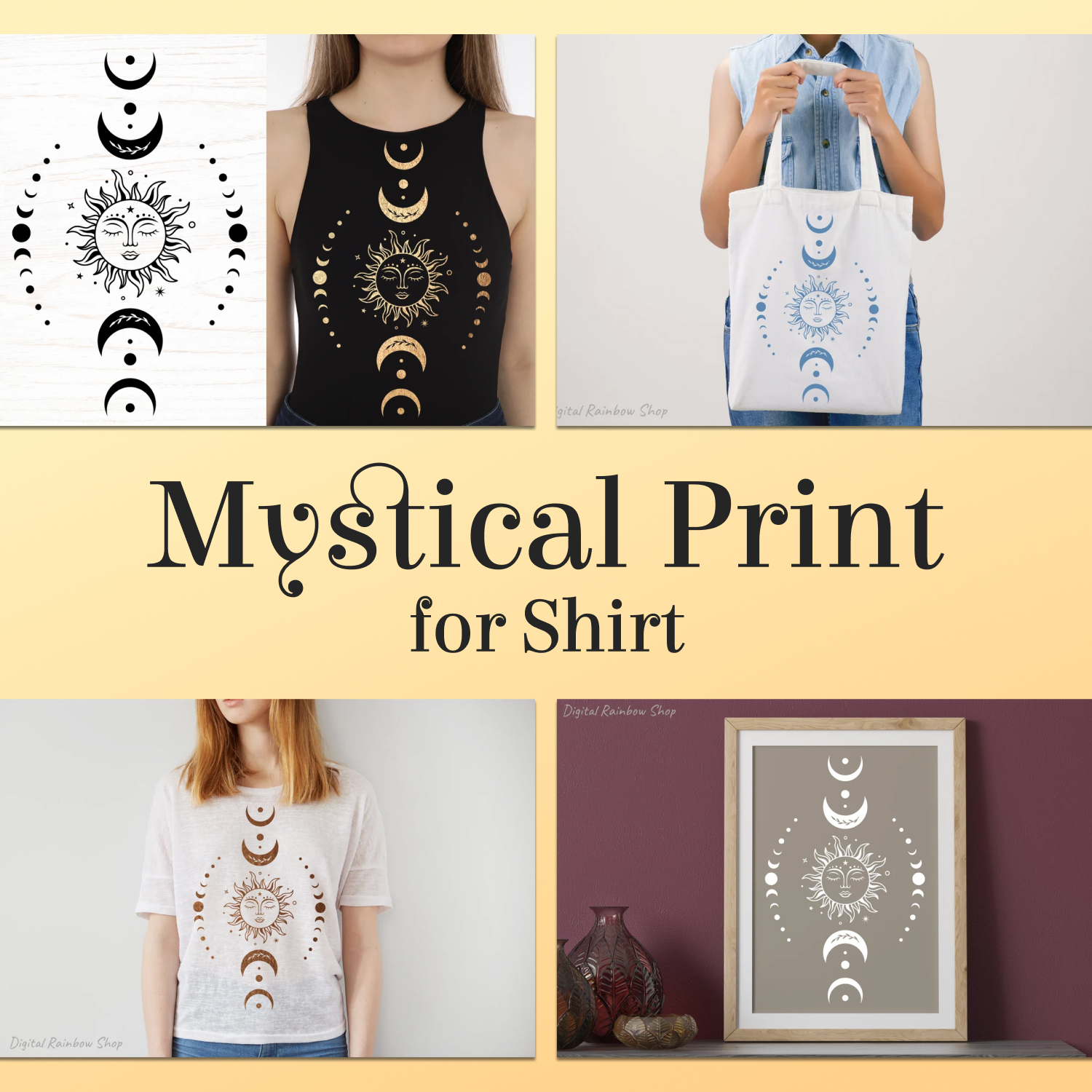 Mystical preview print for shirt.