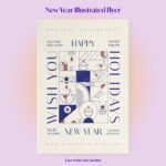 new year illustrated flyer 1500x1500 1