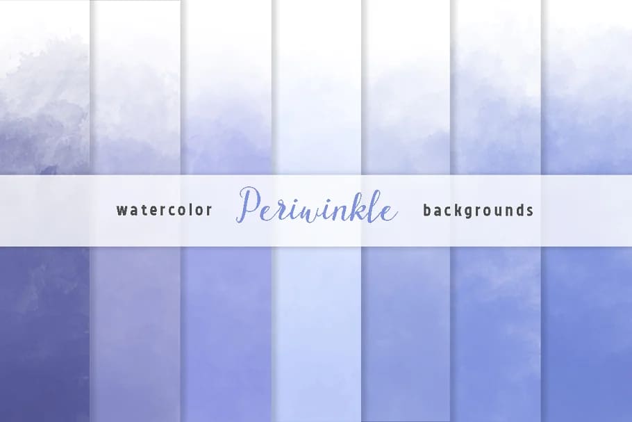 ombre watercolor backgrounds bundle, periwinkle.