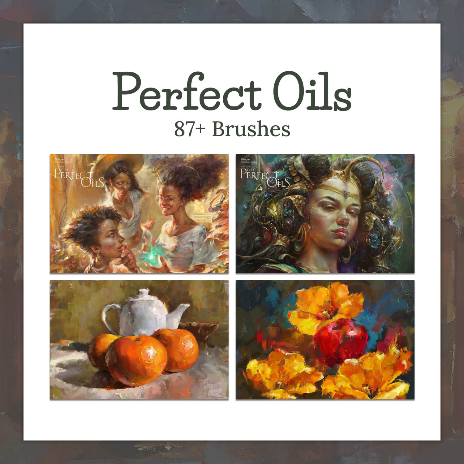 87+ brushes of perfect oils.