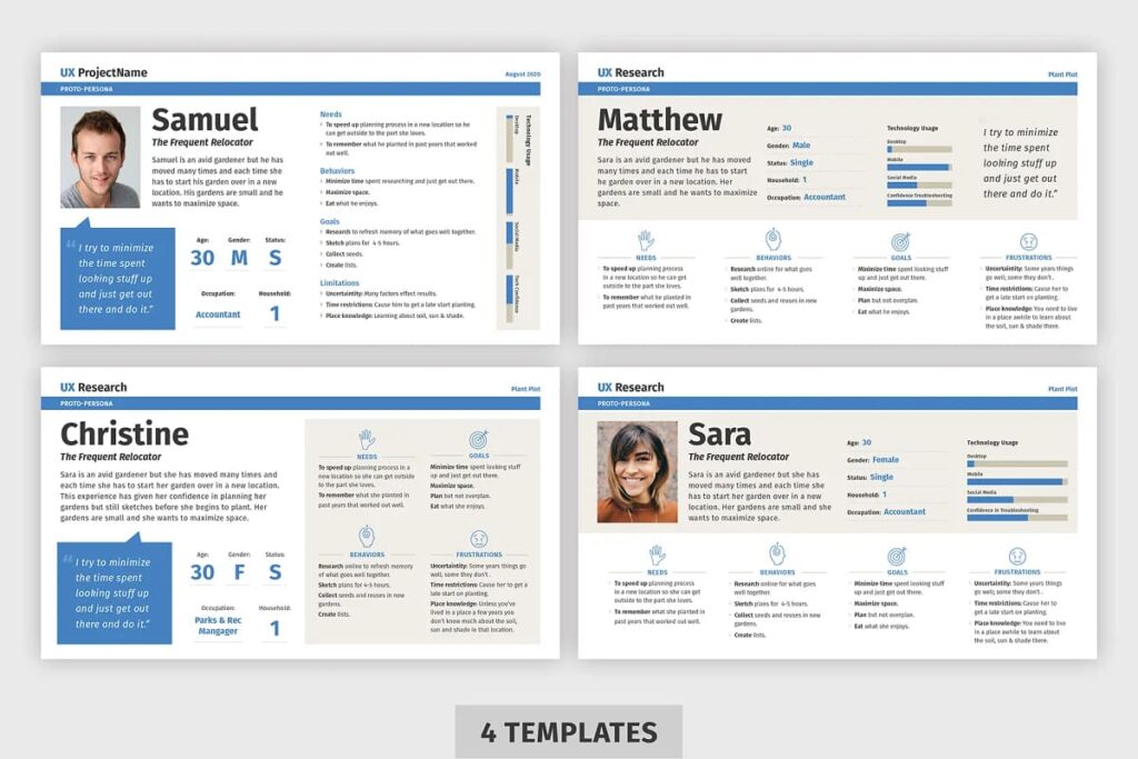 User Research Slide Example Persona Slides for User Research – MasterBundles
