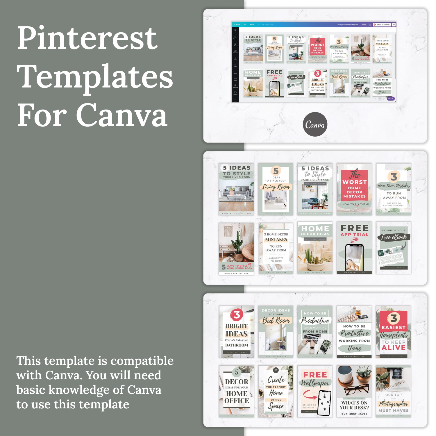 Prints of pinterest templates for canva.
