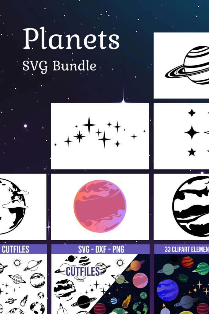 Space SVG Bundle, Planet Clipart for Digital Download – MasterBundles