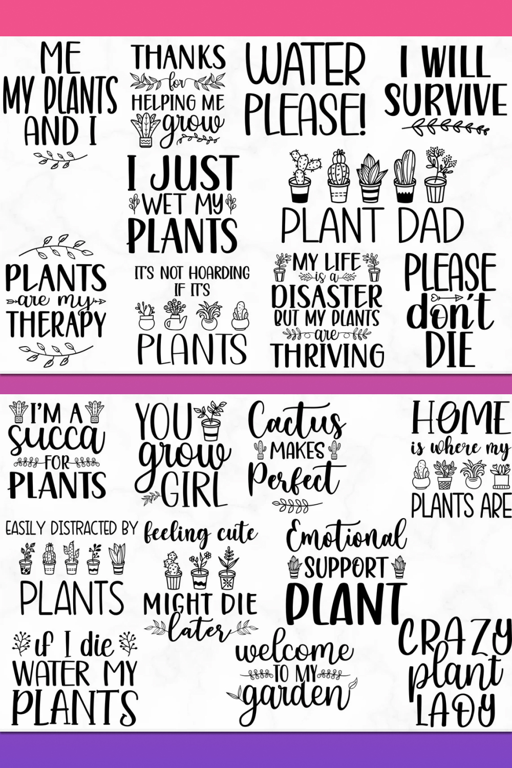 Plant Svg Bundle Plant Mom Svg Funny Plant Quote Svg Garden Quote