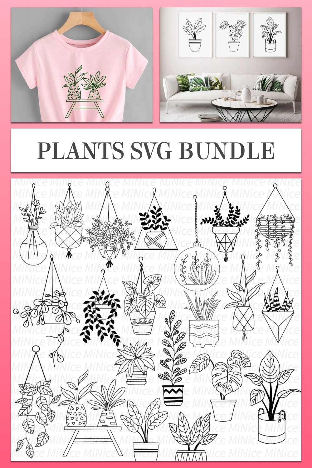 Plants svg bundle prints of pinterest