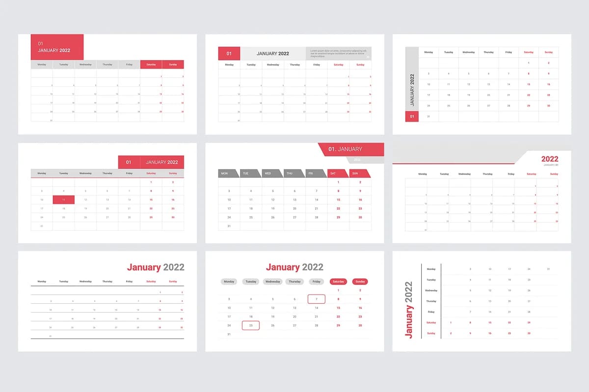 powerpoint calendar 2022 templates presentation.