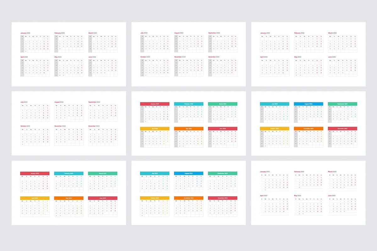powerpoint calendar 2022 templates slides.