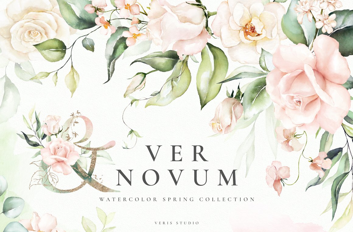 Ver novum watercolor spring collection.