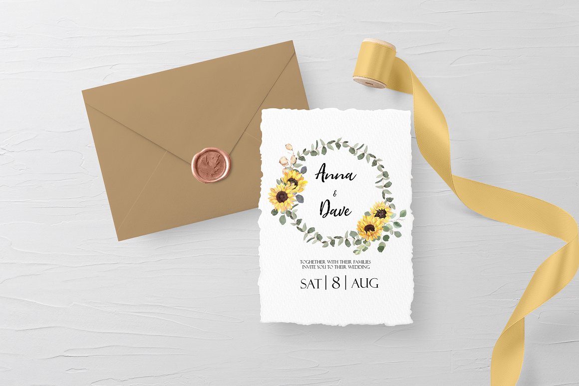 Print on a card with a flower.