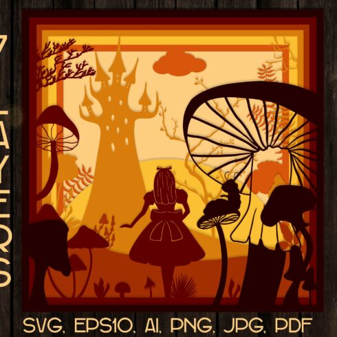 Alice In Wonderland Light Box Bundle Shadow Box 3d Svg | Master Bundles