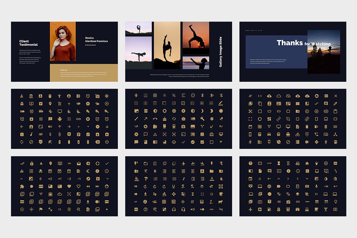Icons and images for presentation.