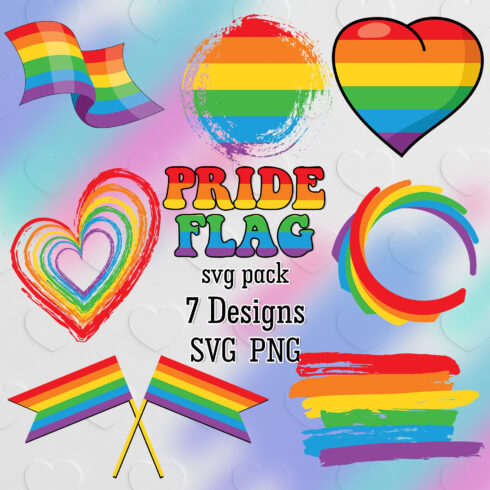 Pride flag svg image preview.